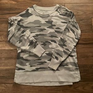 Gray camo pullover